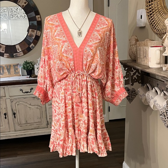 Aakaa Dresses & Skirts - Aakaa Pink and Orange Mini Dress